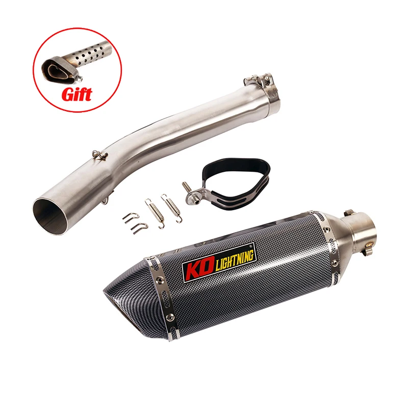 Exhaust System For Yamaha YZF-R6 R6S 1998 1999 2000 2001 2002 2003 2004 2005 Exhaust Pipe Motorcycle 51mm Mid Muffler Slip On