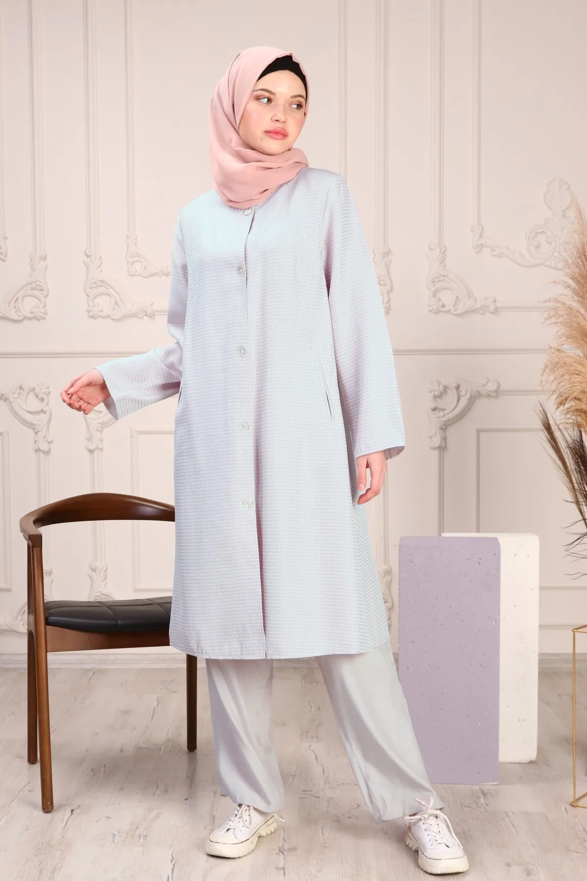 Women Hijab Muslim Suit Tunic Pants Combination Islamic Fashion Casual Wear Morocco Dubai Wedding Ceremony Reis Store Afgan