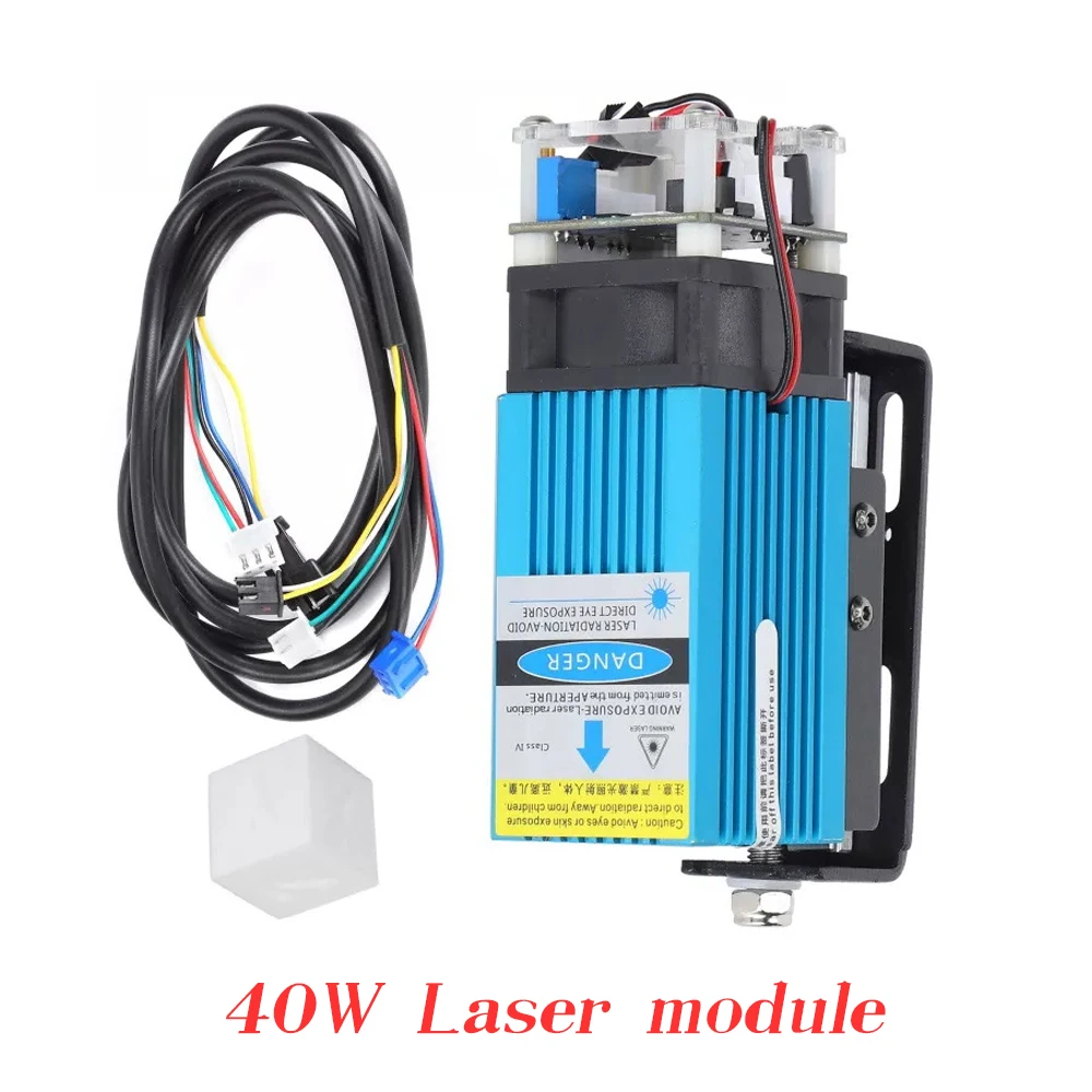 Twotrees 40W laser Module Laser Head 450nm Blue Laser TTL Set 5500mw for Laser Printer Engraving Machine Metal Wood Cutting Tool