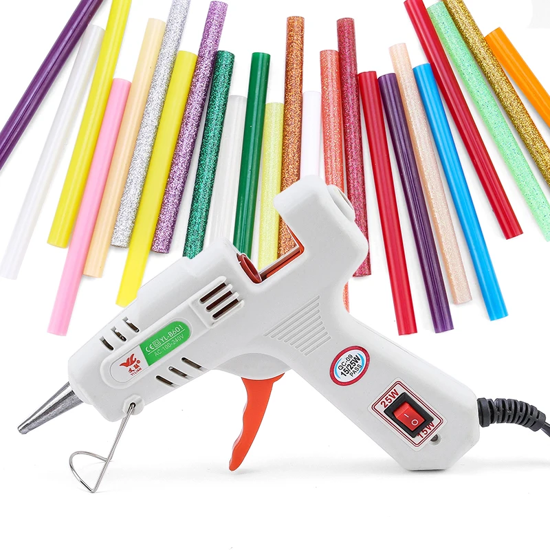 15W/25W Upgraded Version Hot Melt Glue Gun With Glue Stick Multiple Colors Can Make Handicrafts for DIY and Home Quick Repairs