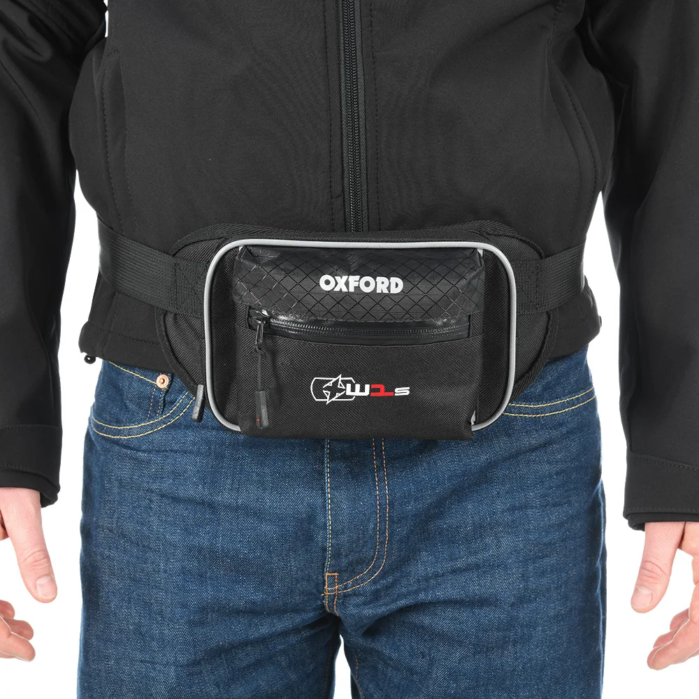 Oxford OL867 - XW1S biker fanny pack 1.5L adjustable motorcycle luggage black waist bag