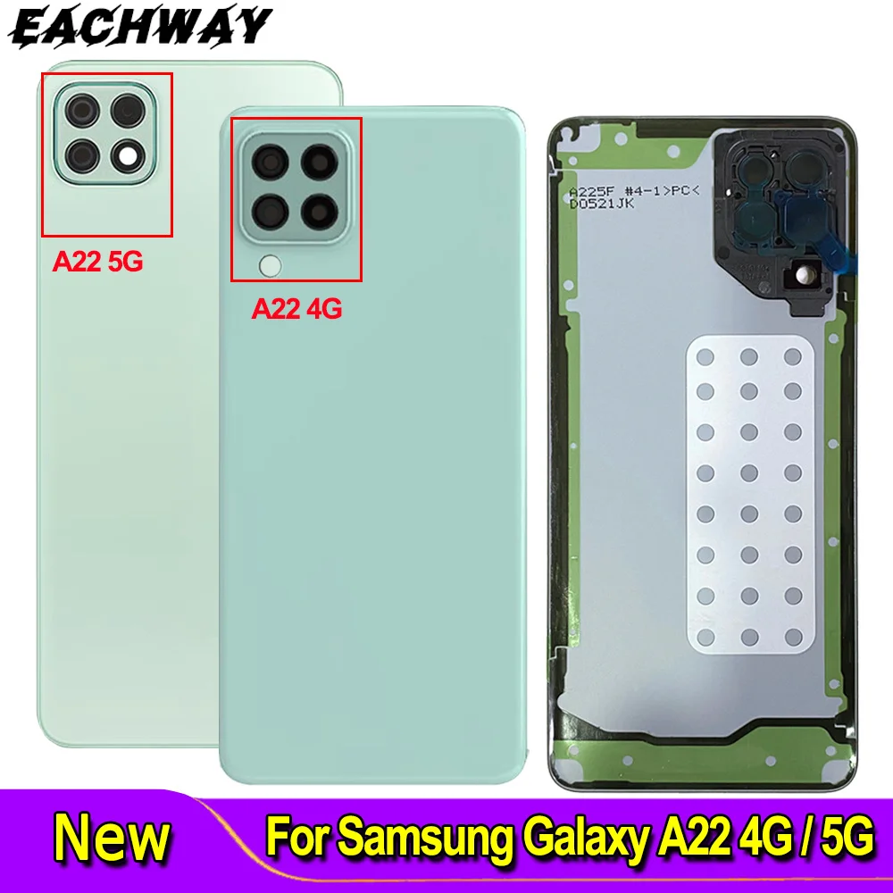 

New For Samsung Galaxy A22 4G Battery Cover Door Rear Glass Housing Case Replace For SAMSUNG A22 5G Battery Cover SM-A226B/DSN