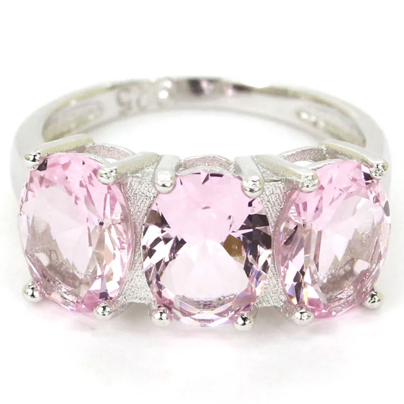 Buy 3 Get 1 Free 20x9mm Jazaz 3.2g Pink Morganite Kunzite Smokey Quartz Daily Wear 925 Solid Sterling Silver Rings