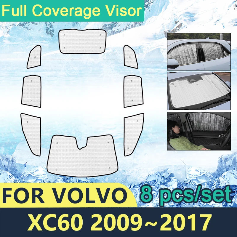 

Full Cover Sunshades For Volvo XC60 2009 2010 2011 2012 2013 2014 2015 2016 2017 Car Windshields Accessories Sun Protection