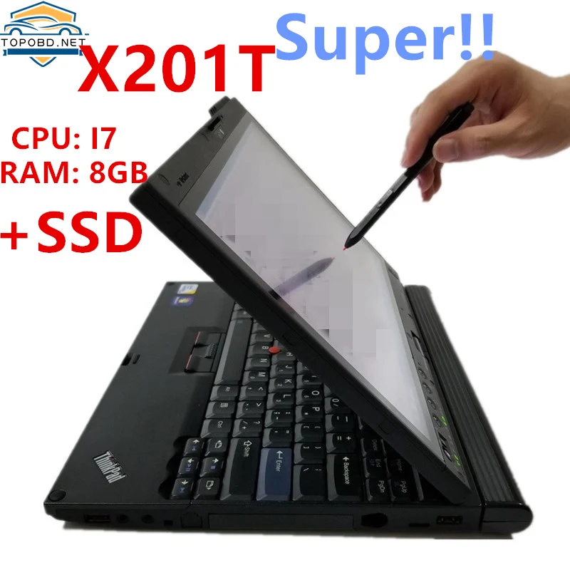 

High performance for l.enovo X201T i7 cpu 8GB RAM Used laptop can work for diagnostic alldata software/ mb star c4 c5 c6 / icom