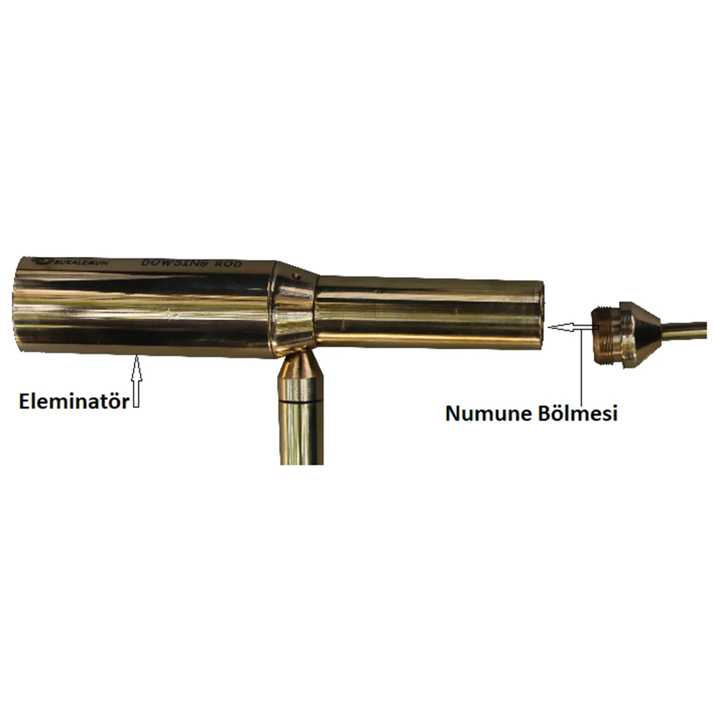 Radioactive Field scanning, Sample compartment. Dowsing rod.