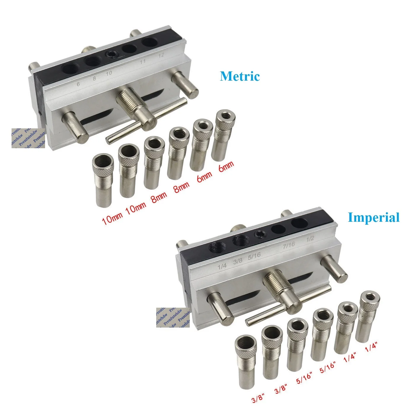 Self Centering Wood Dowel Position Jig Step Drill Guide Bushings Woodworking Joints Tools