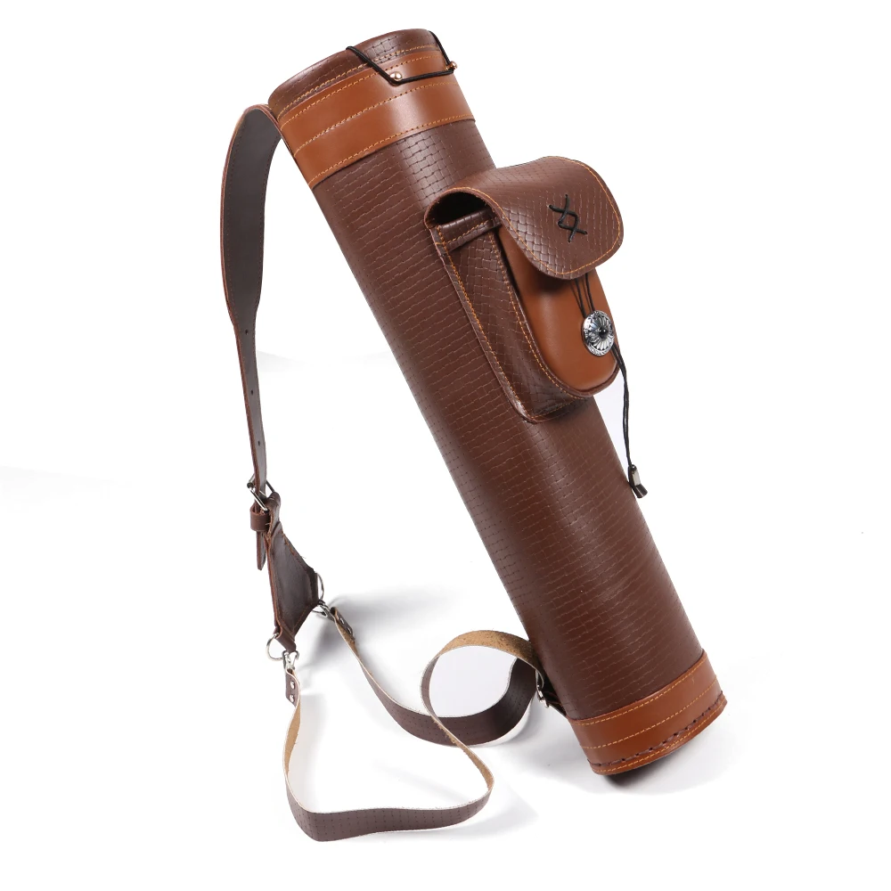 Arrow Bow Quiver Shoulderback Holder Cow Leather Quiver For Arrows Shooting Hunting Accessories