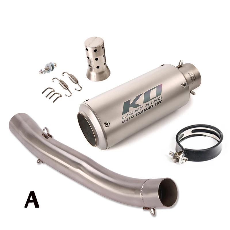 Exhaust System Muffler DB Killer Pipe Slip On Middle Link Tube Connect Section For Ducati Scrambler 800 821 Classic Monster 797