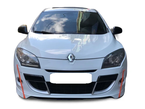 Renault Megane 3 için Hb / Coupe 2009-2013 Ön Tampon Dudak Sport Style Ön Tampon Etek Abs Plastik