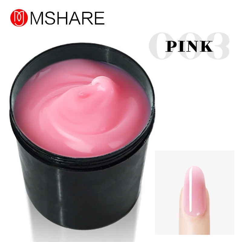 MSHARE 250g Helder Acryl Gel Harde Gel Voor Nagelverlenging Roze Naakt Wit Acrygel Hema TPO Gratis Builder Nagelgel Franse Nail Art