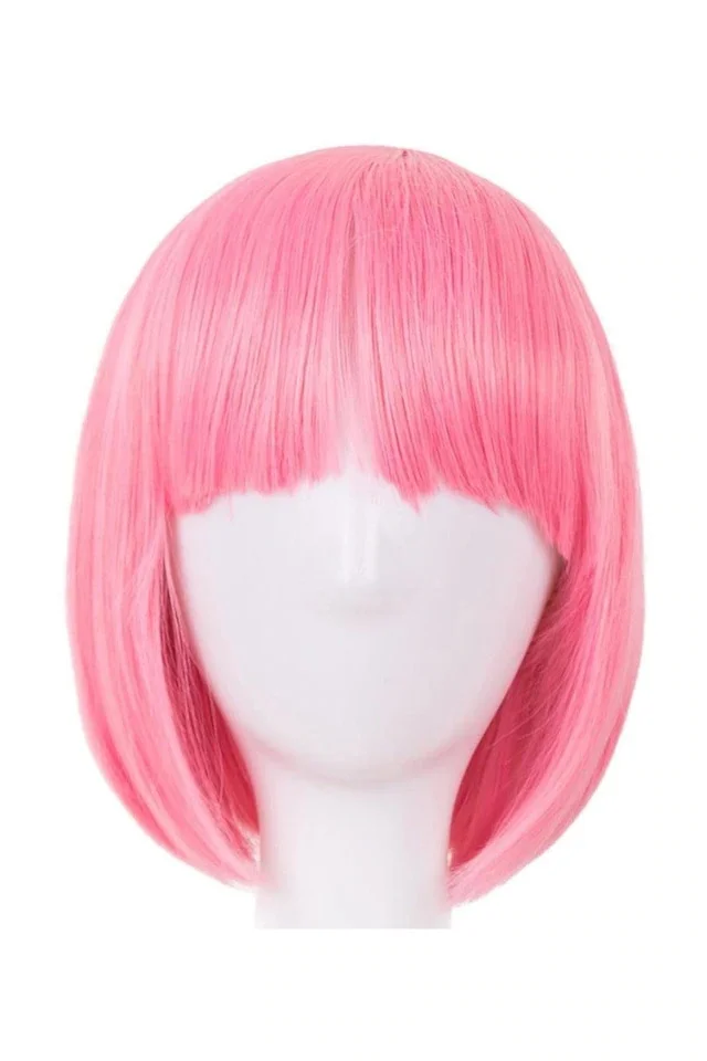 Of Soft Pink Color Party Wig Stubby Hair 441252696