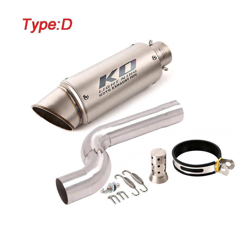 For BMW F900R F900XR 2020-2021 Motorcycle Exhaust System Middle Link Connect Pipe Slip 51mm Muffler Tube With DB Killer Slip On