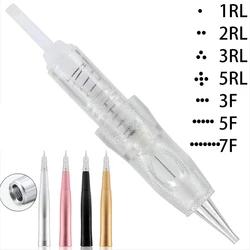 Tattoo Cartridge Needles Permanent Makeup For Tattoo PMU Machine Kit Eyebrow Lips 1R 2R 3R 5R 3F Microblading Tattoo Supplies