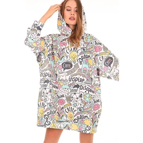 فستان للسيدات من Bigdart موديل 4125 بنمط رسوم بيانية مناسب للعرق مناسب لخريف 2020 فستان فضفاض مريح للاستخدام اليومي ملون ونمط