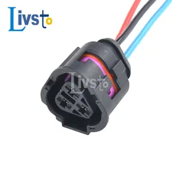 3 Way Plug Coolant Rad Sensor Pigtail Jetta Golf MK4 Waterproof Auto Wire Harness Connector 1J0973203 DJ7033A-6.3-21