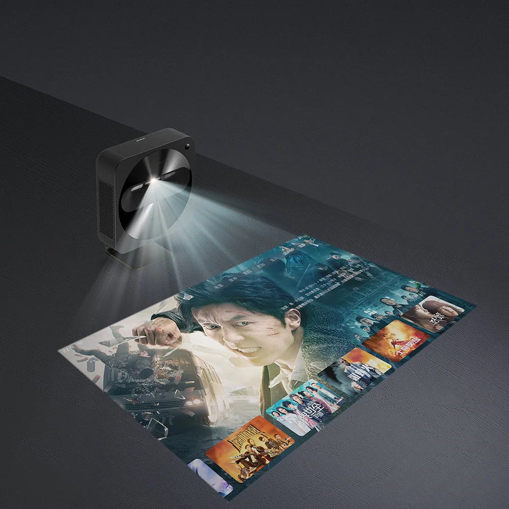 Fengmi-Formovie R1 Nano Projetor Full HD, Lance Ultra Curto, Suporte, DLP Home Theater, 1200 ANSI Lumens, 1080P, 4K