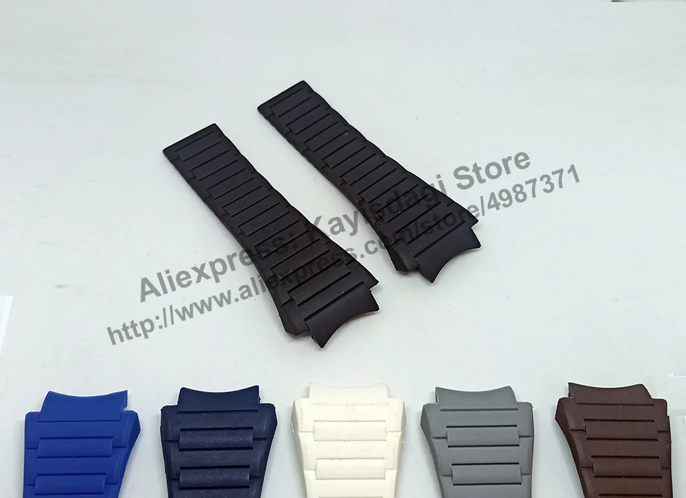 23mm Black , Brown , Blue , Gray , White Rubber Watch Band Strap Compatible for Porsche Design P\'6620 Dashboard P6620 6620