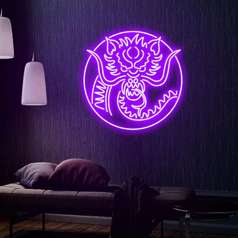 Custom Neon Sign Dragon Neon Sign Led Neon Light Wall Decor Night Light, Bedroom Wall Decor Room Decor, Gift for kids, boyfriend