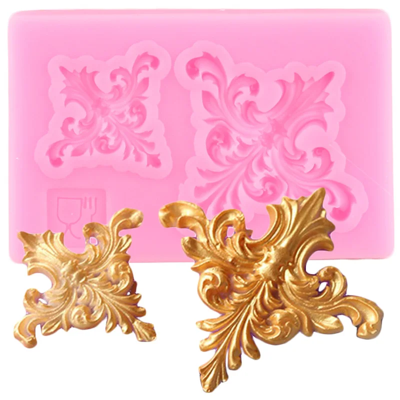 Baroque Relief Silicone Mold Cake Border Fondant Molds Cake Decorating Tools Chocolate Gumpaste Moulds Candy Clay Resin Mould