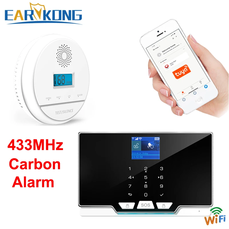 433MHz Wireless Carbon Monoxide GAS Detector Home Burglar Alarm System CO Carbon Monoxide Poisoning Warning Alarm Detector