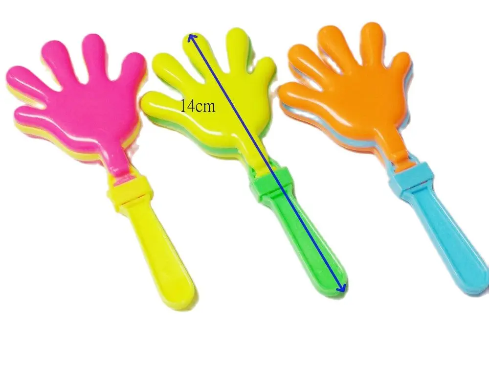 

12 pc 14cm Hand Clapper Noisemakers Novelty Birthday Party Favor Bag Gift Sound Toys Prize Kid Fiesta Goody Pinata Loot Filler