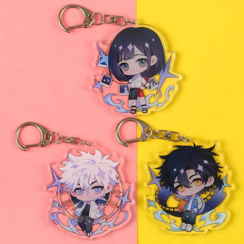 3pcs Anime Time Agent Cheng Xiaoshi Lu Guang Cosplay Acrylic Keychain Cute Bag Pendant Decoration Cartoon Toys Keyring Jewelry