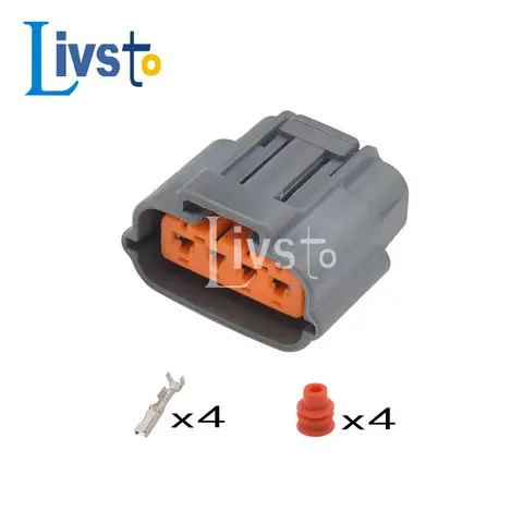 닛산 방수 자동 와이어 하네스 커넥터 스로틀 위치 센서 소켓 플러그, 마쓰다 FD RX7 6195-0030, 4 핀, 5 세트, 20/50 세트