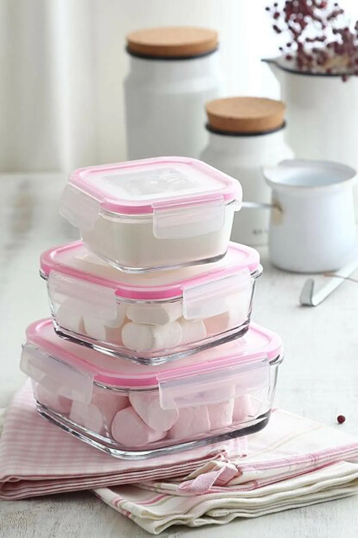 

3PCS Kitchen Organizer Glass Food Storage Box For Your Home House Container Set Airtight Locked Jars Vacuum Lid Pantry Legume