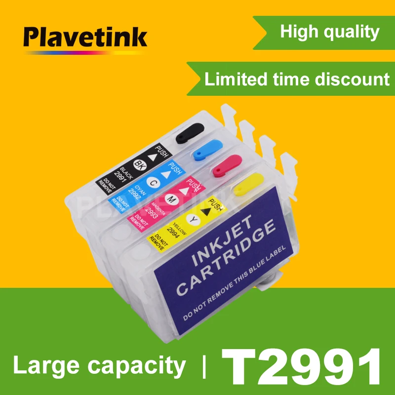 

Plavetink T2991 XL Заправляемый картридж совместимый для Epson T2991XL Expression Home XP-245 XP-247 XP-342 XP-345 XP-442 XP-445