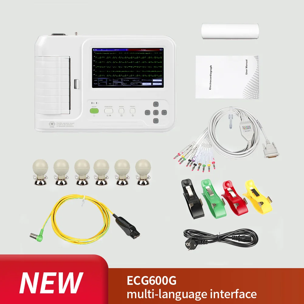 

CONTEC ECG600G 12-Lead 6-Channel Digital Cardiology EKG ECG Machine