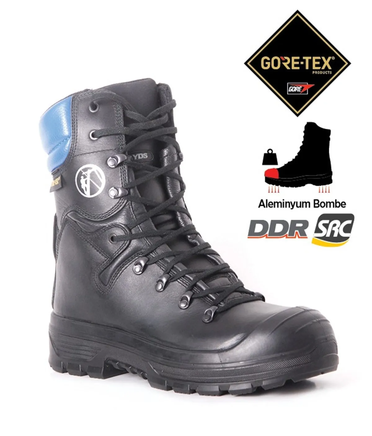 YDS F2AR 1020 GTX Work Safety Boots, Gore-tex,Highly breathable, Durable and 100% WATERPROOF, Resistant to High Temperature 300