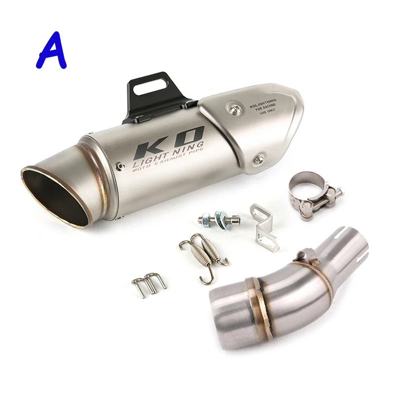 For Yamama YZF-R3 YZF-R25 / MT-03 2016-2018 Motorcycle Exhaust System Muffler End Tips 51mm Slip On Middle Link Pipe Connection