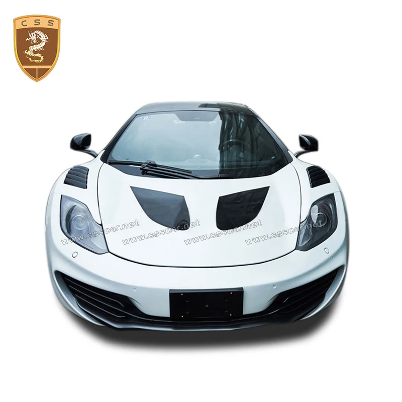 

Commas For Mclaren MP4-12C 650S P1 Style Carbon Fiber Front Engine Hood Cover Car Bonnet Auto Accessories