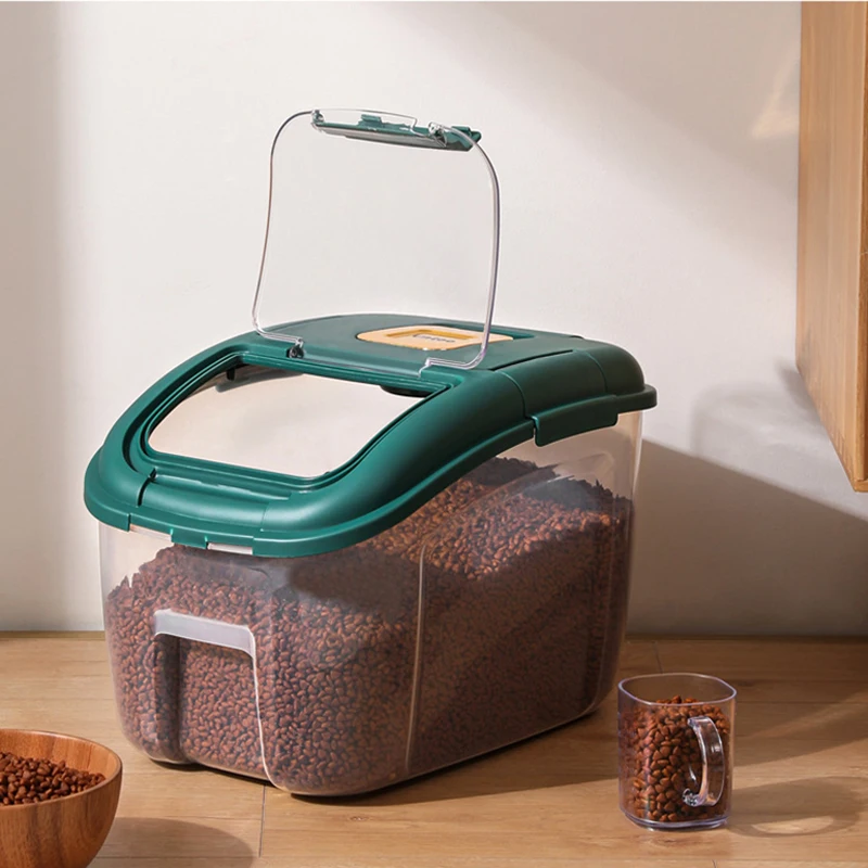 

Kitchen Storage Container Rice Bucket Insect Proof Moisture Proof Rice Box Sealed Jar Pet Dog Food Store Kitchen Storage