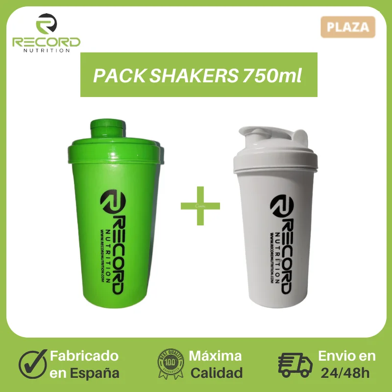 SHAKER 750 ML Protein Hydrates Amino Amino Aide Mixer Cup with Grid Inside, Thread Cap or Toggle, 2 PCs White and Green, 2 Different Colors, 2 with Transparent, Sport, nutrition and FITNESS