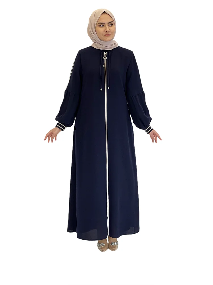 New Season Drop Sport Abaya Different Color Crep Fabric Fashion For Muslim Casual Clothing Maxi Long Sleeve Extra Size Options