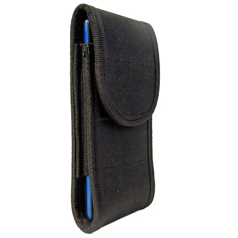 Lederax universal caso de lona para iphone samsung huawei xiaomi masculino cinto saco para 3.5-6.3 "bolsa do telefone móvel coldre