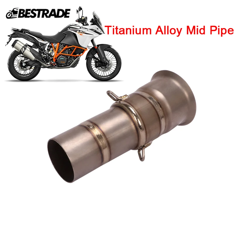 

Mid Pipe Motorcycle Exhaust Link Tube Slip51mm Muffler Titanium Alloy Modified For Duke 190/1050/1090 1290 Super Adventure R/S/T