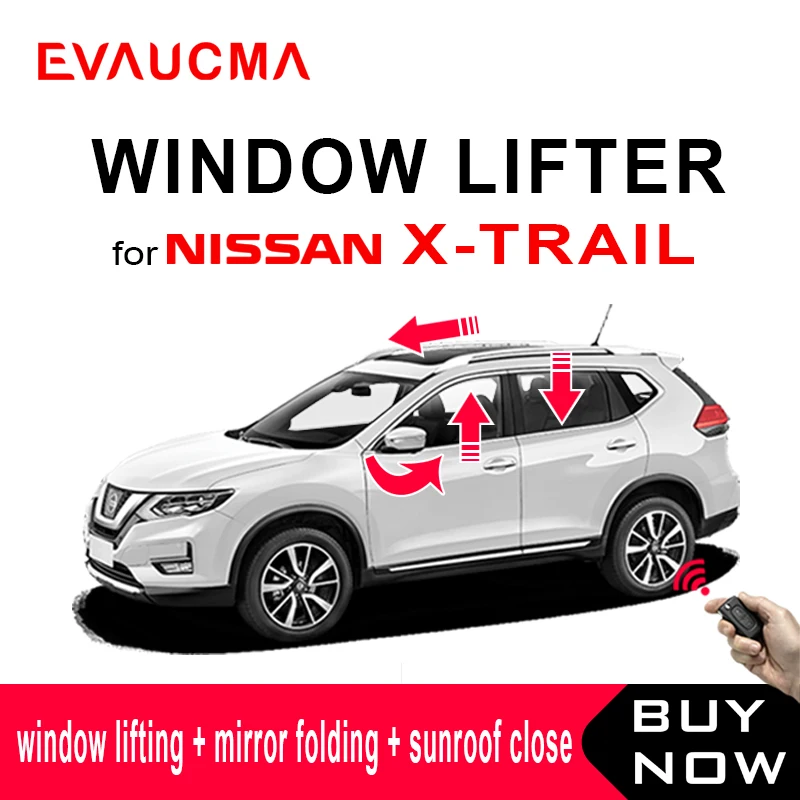 

Auto Power Window lifter+mirror folding system+sunroof close for Nissan X-trail window Closer Car Accessories for Xtrail T32