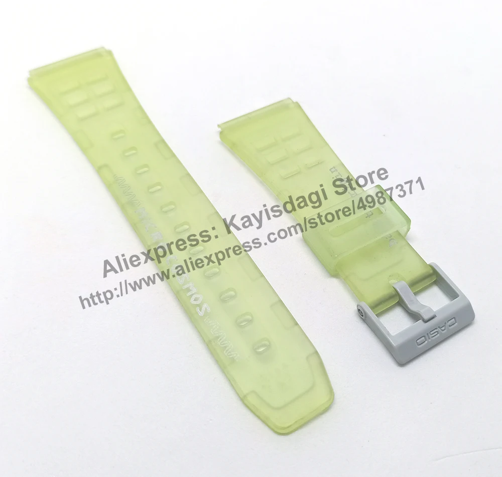 NOS Genuine Casio Micro Cosmos DBC-63MC Green Rubber Watch Band Strap - Case Bezel Set