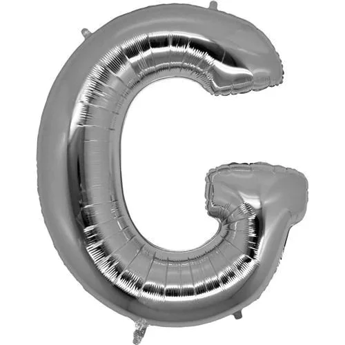 G Letter Foil Balloon Silver Color 40 Inches 435460728