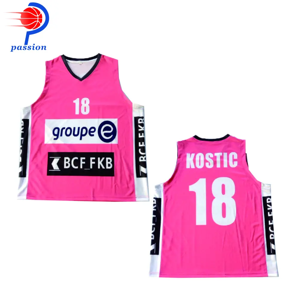

5 PCS Sublimation Personalized Custom Digital Print Basketball Shirt Polyester Mesh Summer Breathable Basketball Uniform For Men