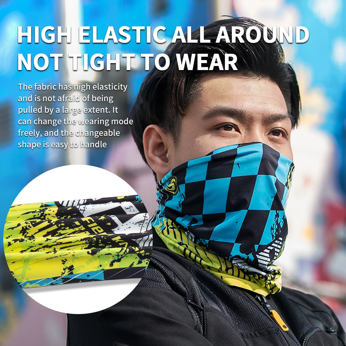 SFK Summer Motorcycle Mask Balaclava Anti-UV Windproof Breathable Full Face Visor Helmet Bicycle Riding Fishing Scarf Headgear