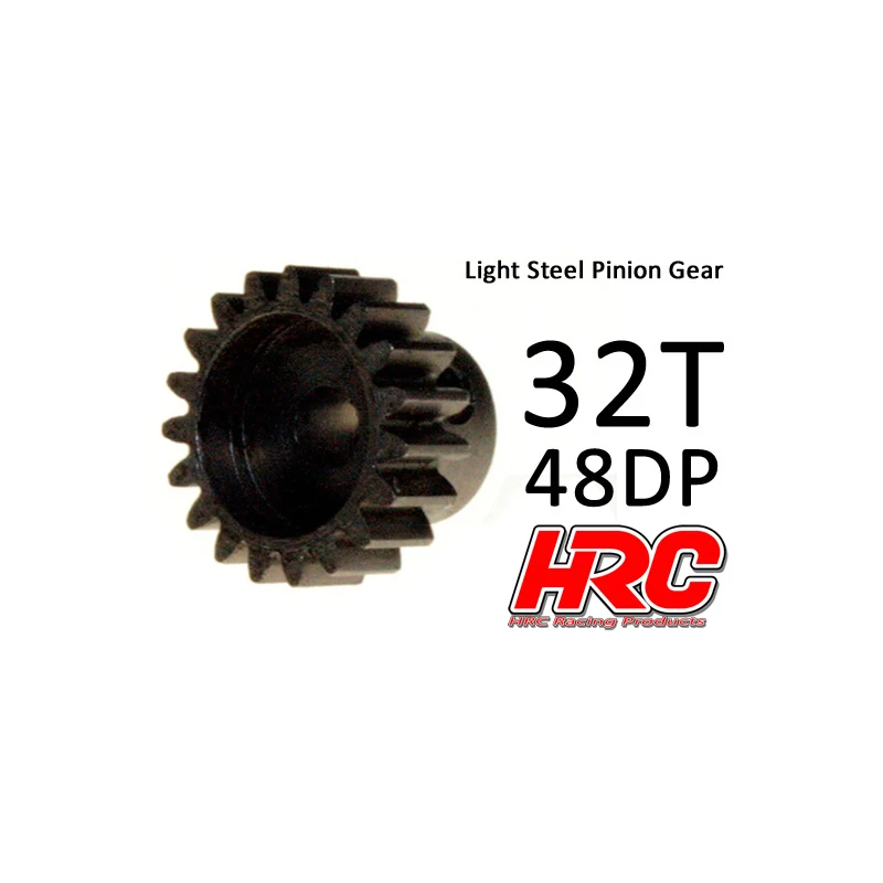 Pinion 32T, Pitch 48 for Rc cars (HRC74832). Pinion Gear Steel - Light. Pinion 32 teeth for rc car