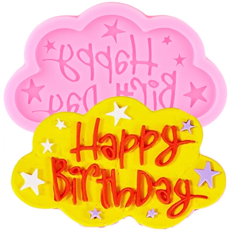 3D Happy Birthday Letters Numbers Silicone Mold DIY Craft Epoxy Resin Mould Jelly Candy Chocolate Molds Cake Decorating Tools