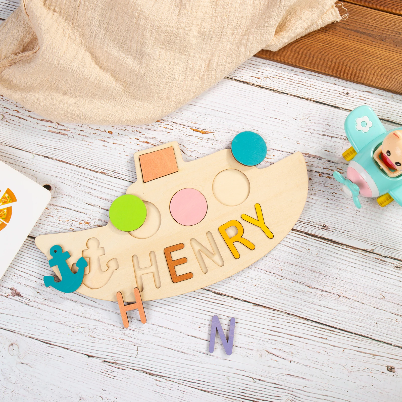 Personalized Name Puzzle Build a Name Puzzle Wooden for Toddler Kids Learning HandmadeToy Learn-Play & Dcor Room