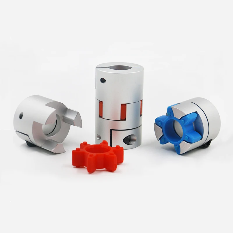 D20L25 Two-jaw Inner Size 4 to 10mm 4/5/6/6.35/7/8/9/10 Aluminum Alloy High Torque Plum Blossom Motor Shaft Flexible Couplings