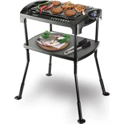 Portable Electric Barbeque with Stand, Electric Grill Gridders Smokeless Nonstick Indoor Outdoor Kitchen Chefs BBQ Cooking Stove