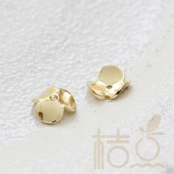 DIY Supply-Solid Brass Finding Flower Bead Cap - 9.4x3mm (4028C-F-181)